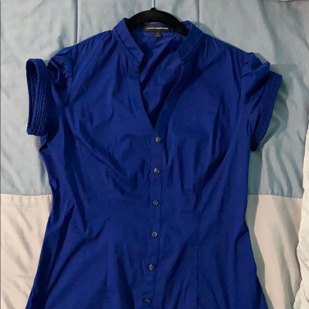 Express navy blue blouse